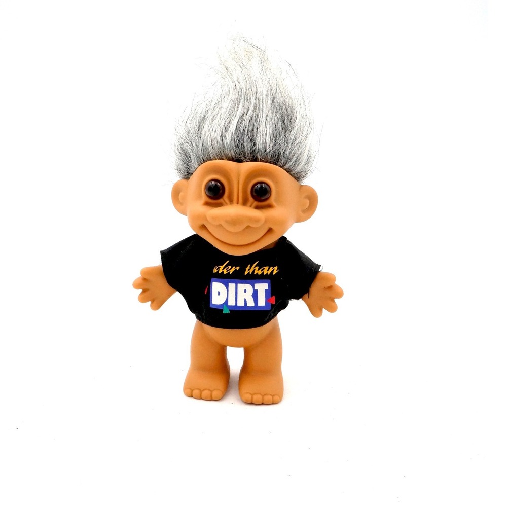 Vintage Russ Older Than Dirt Troll‎ Doll 90s Funny Gray Hair Birthday Gag Gift